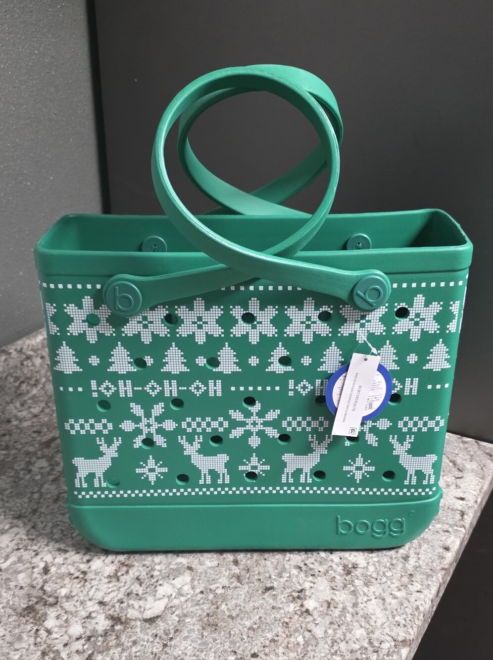 Nwt Bogg Bag Ugly Christmas Sweater Holiday Green Tote